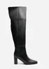 Where's That From Xenia Black PU Over The Knee Boots - Size 7 Image 2