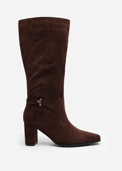 Where's That From Tamsin Brown PU Knee High Boots - Size 8 Image 2