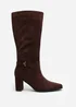 Where's That From Tamsin Brown PU Knee High Boots - Size 8 Image 2