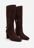 Where's That From Tamsin Brown PU Knee High Boots - Size 8 Image 3