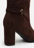 Where's That From Tamsin Brown PU Knee High Boots - Size 8 Image 4