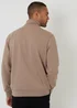 Threadbare Taupe 1/4 Zip Neck Sweatshirt - XL Image 2