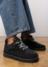 Where's That From Elara Black Suede Lace-Up Trainers - Size 5 Image 1