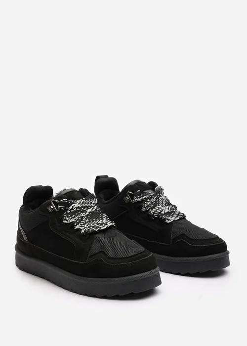 Where's That From Elara Black Suede Lace-Up Trainers - Size 5 Image 4