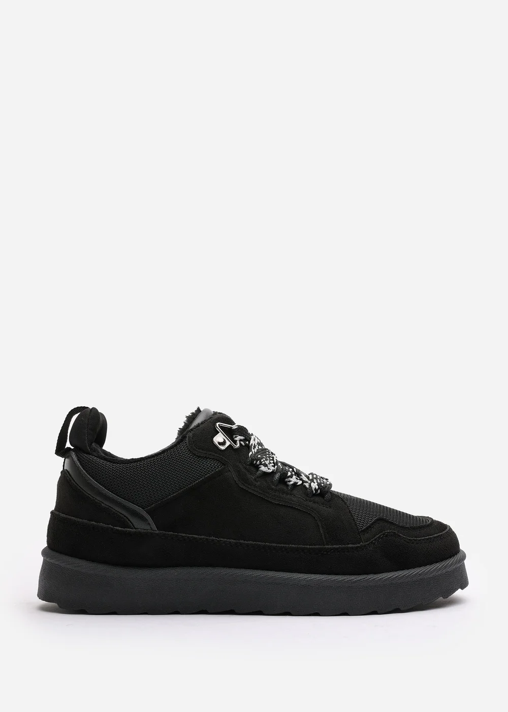 Where's That From Elara Black Suede Lace-Up Trainers - Size 5 Image 2