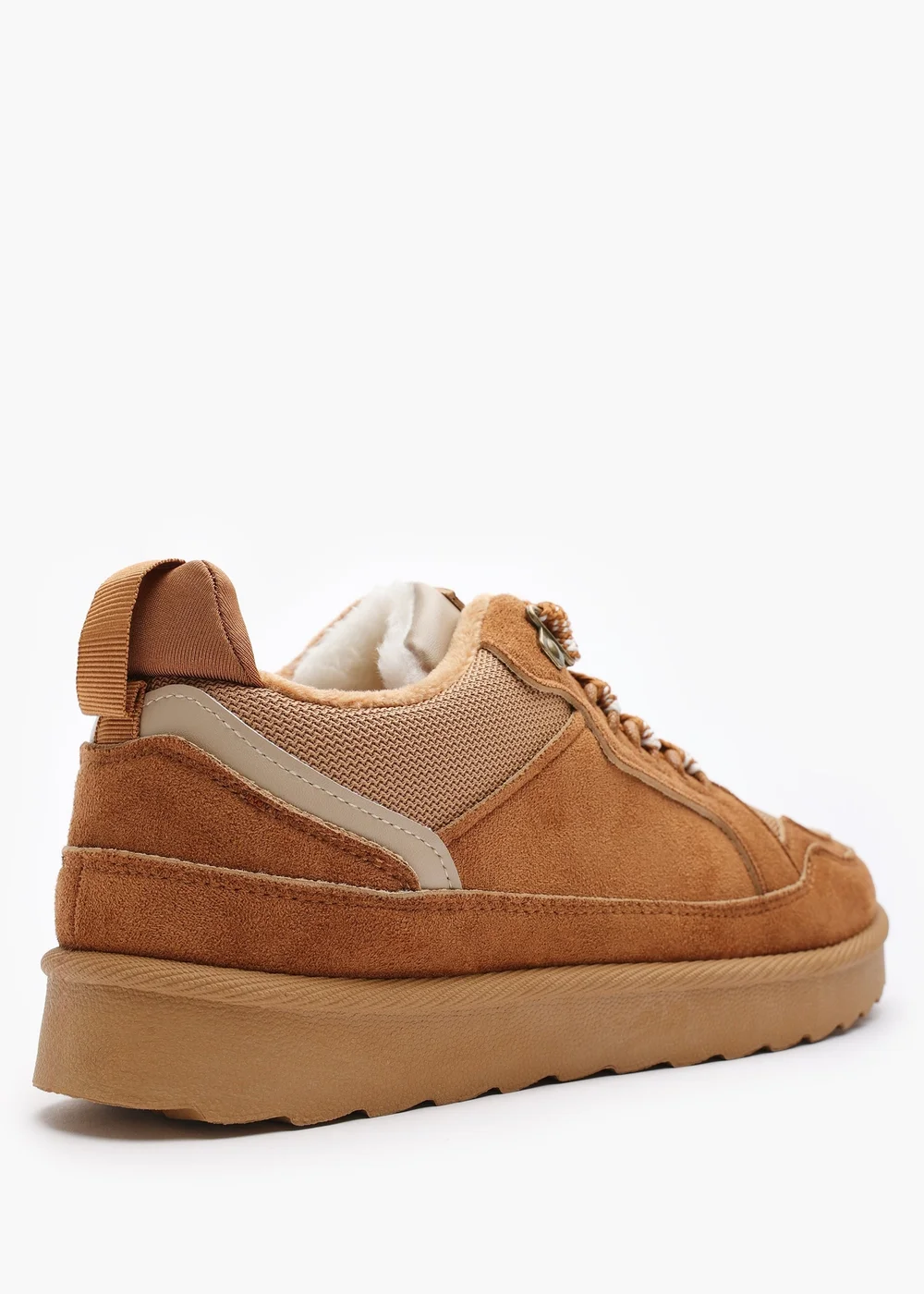 Where's That From Elara Chestnut Faux Suede Lace-Up Trainers - 5 Image 5