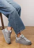 Where's That From Elara Grey Suede Lace-Up Trainers - Size 3 Image 1