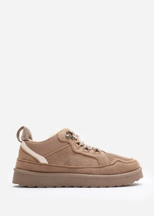 Where's That From Elara Camel Suede Lace-Up Trainers - Size 4 Image 2