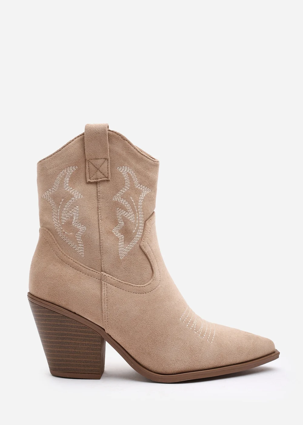 Where's That From Seraphina Camel Suede Western Cowboy Ankle Boots - 5 Image 1