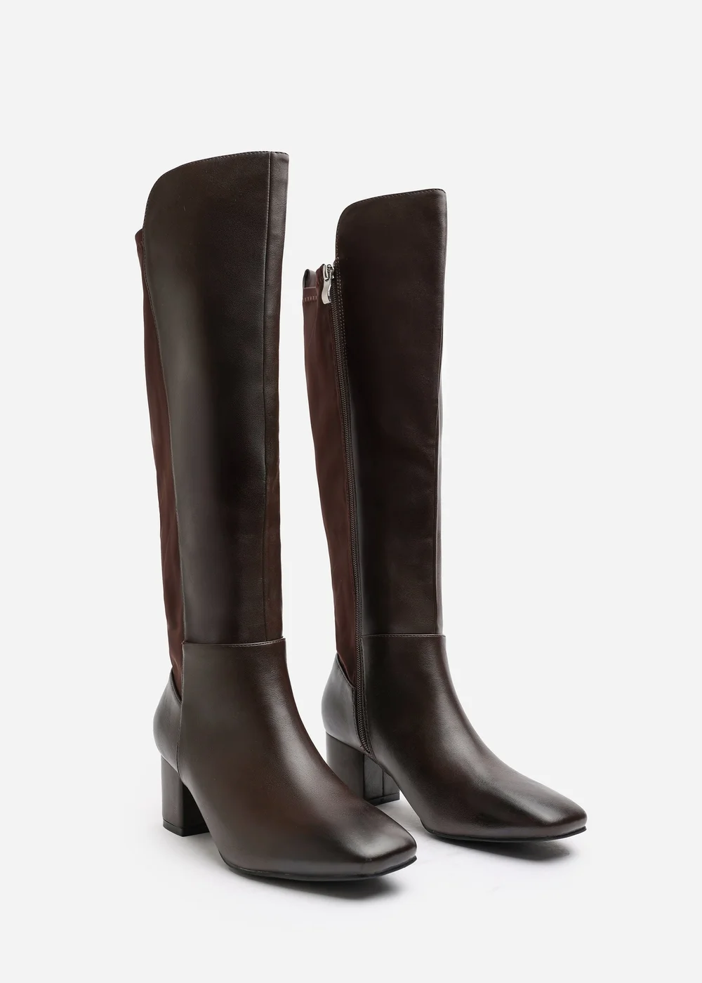 Where's That From Beau Dark Brown PU Knee High Boots - 7 Image 4