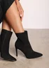 Where's That From Jemima Black Suede Stiletto Ankle Boots - Size 5 Image 5