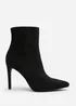 Where's That From Jemima Black Suede Stiletto Ankle Boots - Size 5 Image 2