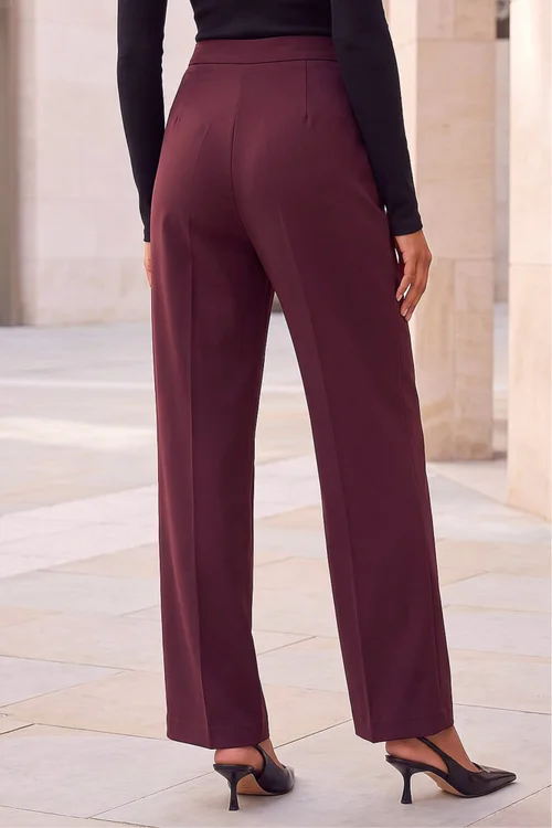 Roman Wine Straight Leg Ponte Trouser - 10 Image 3