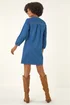 Roman Denim Cotton Denim Button Shift Dress - 14 Image 3