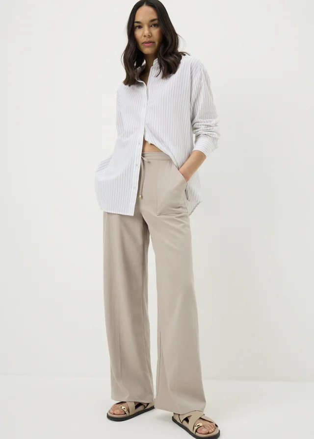 Taupe Full Length Clipper Trousers