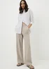 Taupe Full Length Clipper Trousers - Size 8 Image 2
