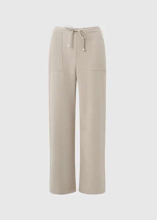 Taupe Full Length Clipper Trousers - Size 8 Image 4