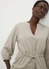 Taupe Waist Tie Shirt - Size 8 Image 2