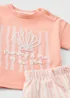Baby Peach Shell Boho Top & Short Set (0-23mths) - Up to 1 Month Image 2