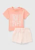 Baby Peach Shell Boho Top & Short Set (0-23mths) - Up to 1 Month Image 1