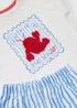 Baby Blue Lobster Stripe Top & Short Set (0-23mths) - Up to 1 Month Image 2