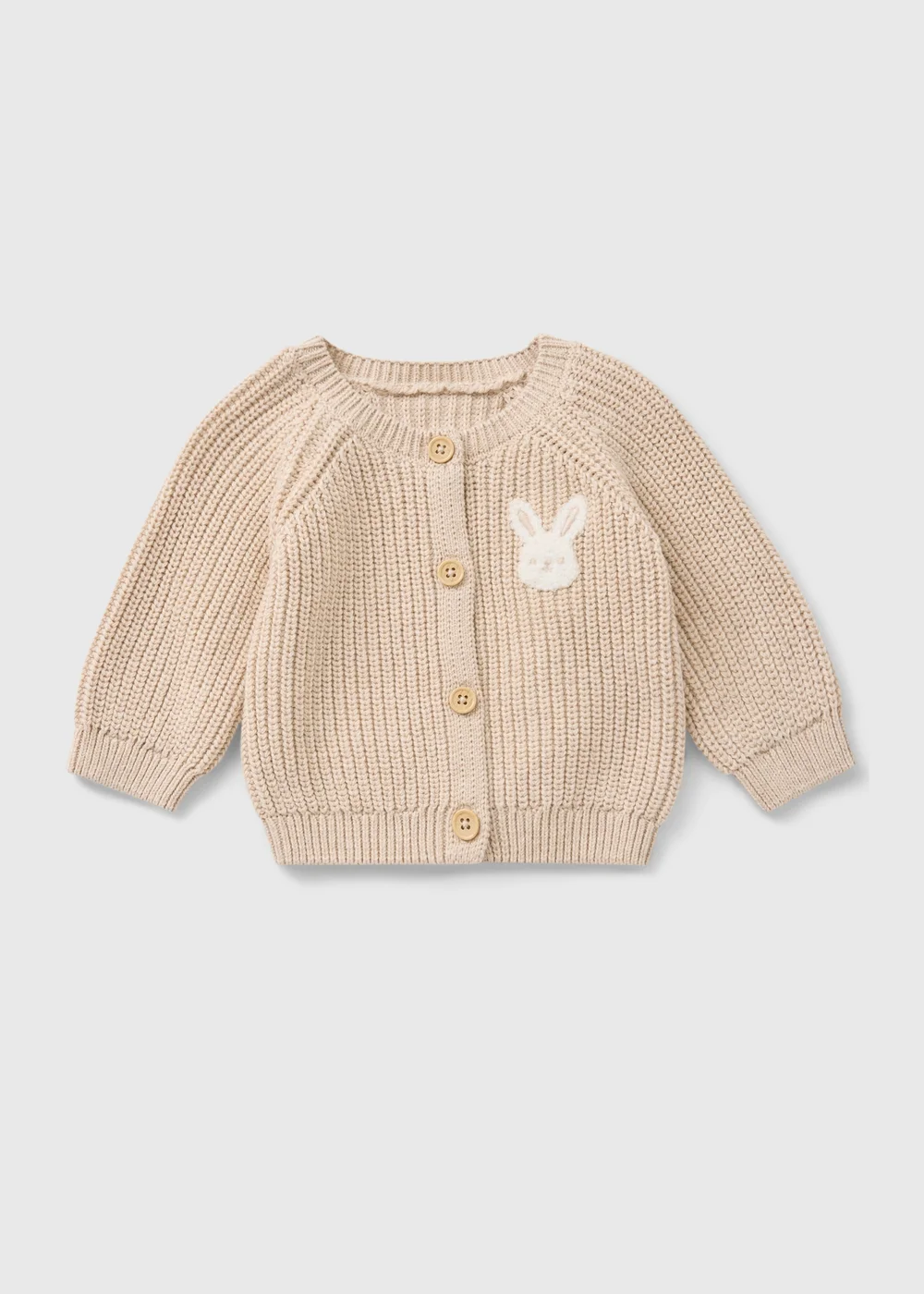 Baby Brown 3D Bunny Cardigan (Newborn-23mths) - Up to 1 Month Image 1