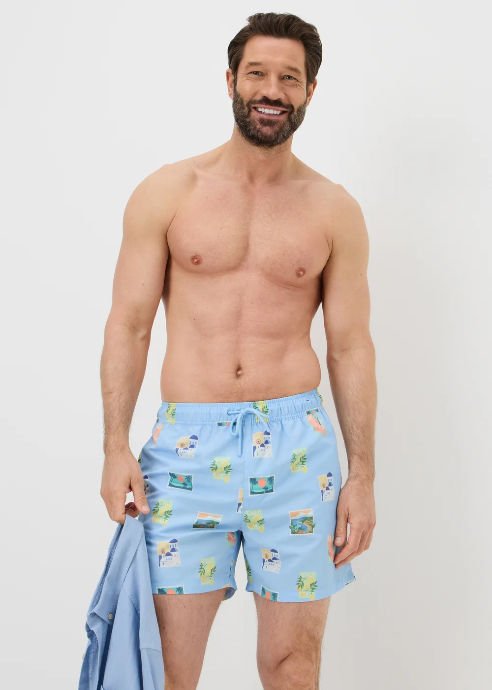 Blue Postcard Essential Regular Fit Swim Shorts - Small Image 1