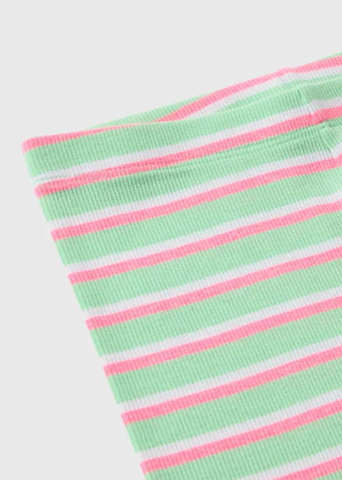 Girls Green Stripe Cycling Shorts (7-15yrs) - Age 11 Years Image 2