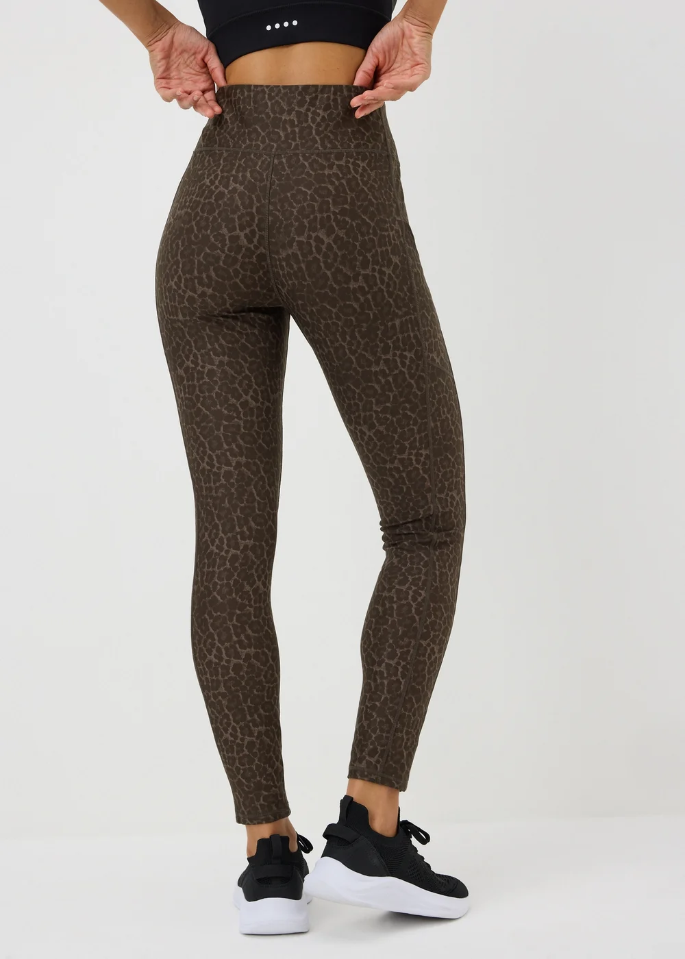 Souluxe Brown Leopard Print Gym Leggings - 20 Image 1