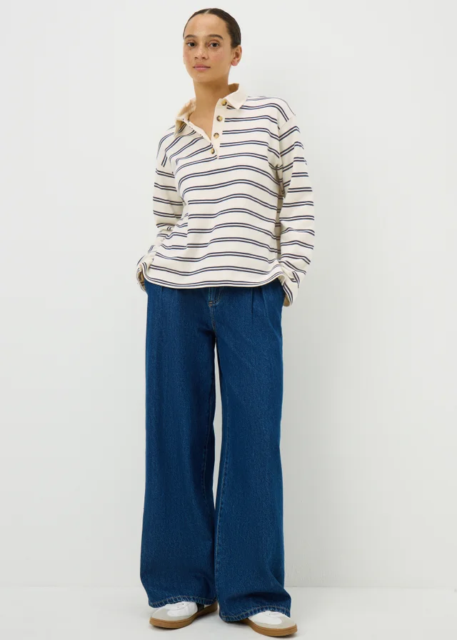 Cream Stripe Rugby Top