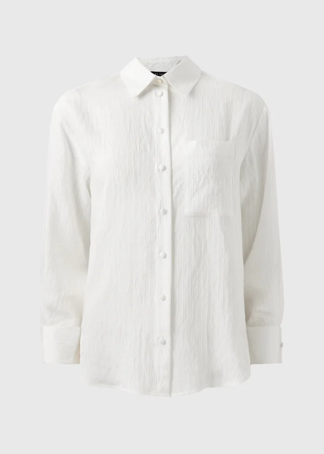 Et Vous White Textured Shirt