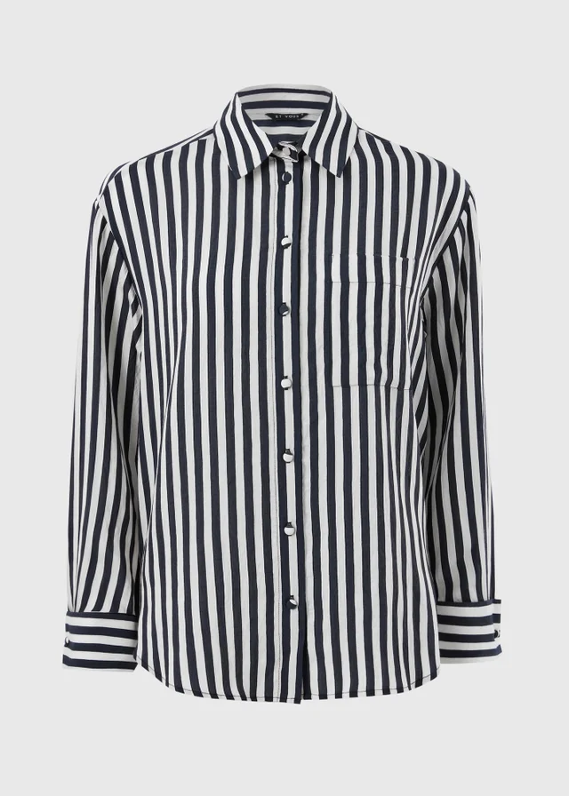 Et Vous Navy Stripe Shirt
