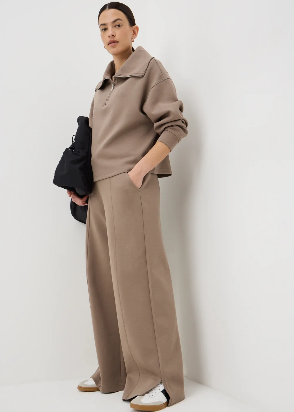 Fossil Interlock Wide Leg Co Ord Trousers - Size 8 Image 1