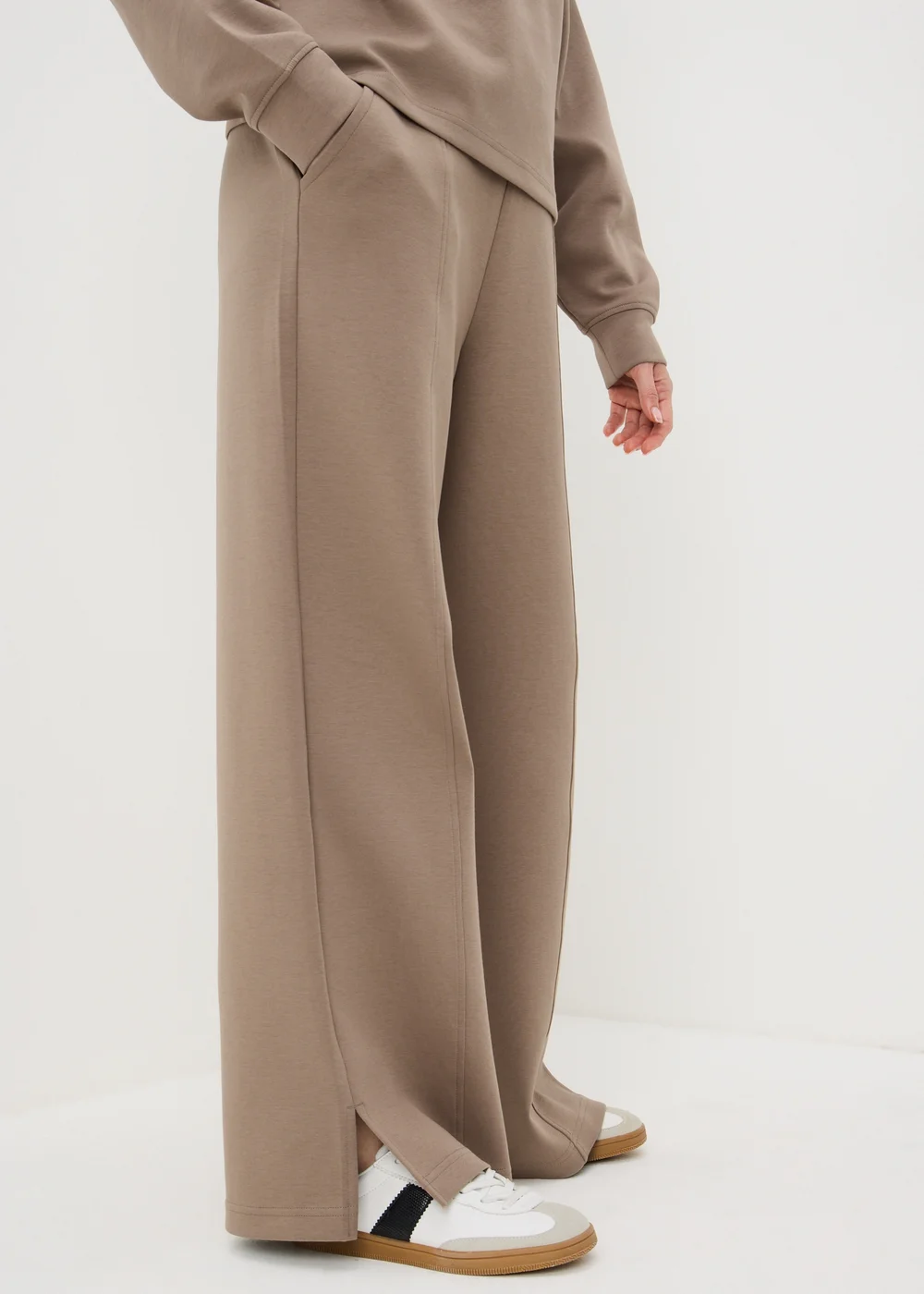 Fossil Interlock Wide Leg Co Ord Trousers - Size 8 Image 3