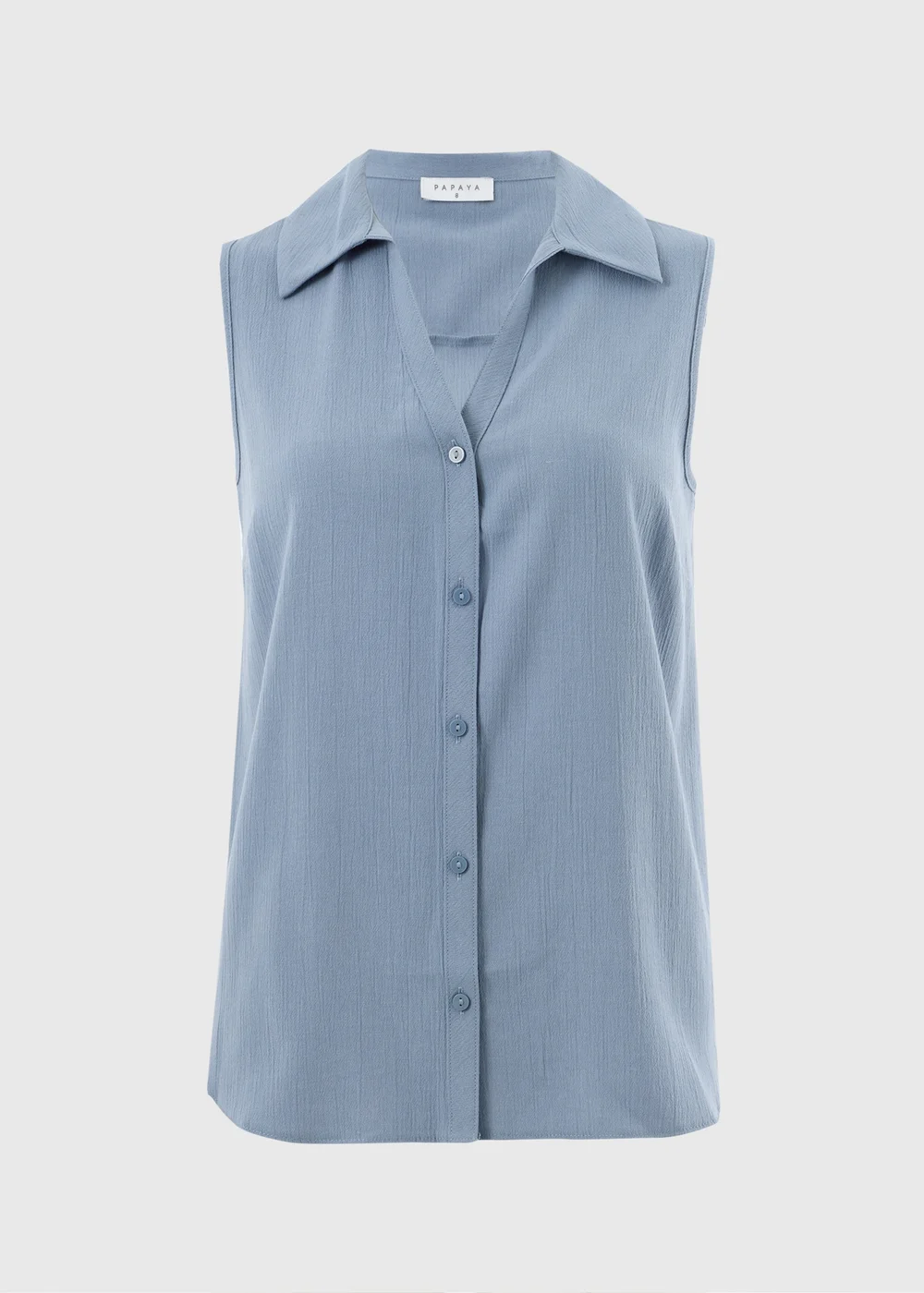 Blue Sleeveless Clipper Shirt - 26 Image 2