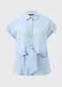 Et Vous Light Blue Tie Front Blouse - Size 8 Image 1
