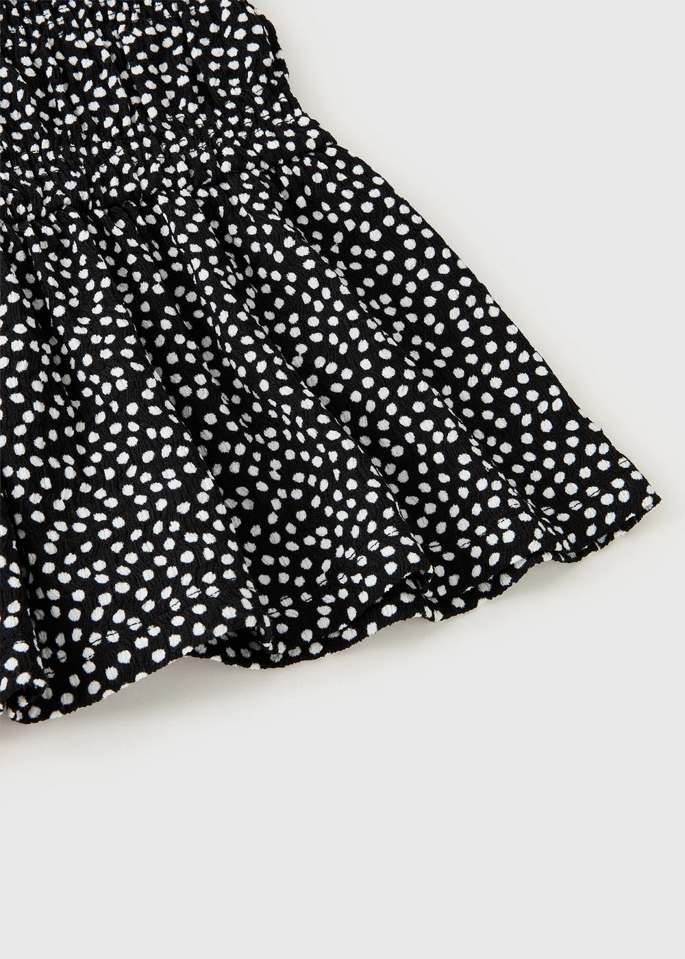 Girls Black Polka Dot Crinkle Dress (7-15yrs) - 7 Yrs Image 2