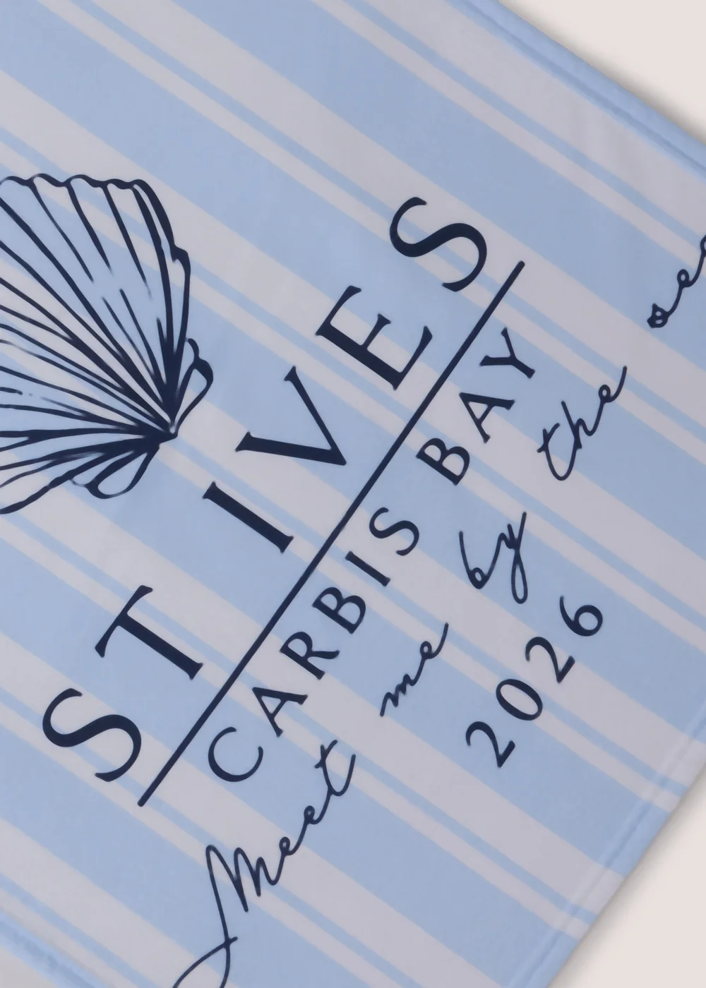 Blue St Ives Printed Hand Towel - Hand Towel Image 2