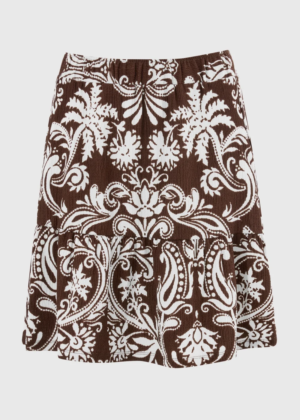 Taupe Abstract Print Jersey Mini Skirt - 20 Image 4