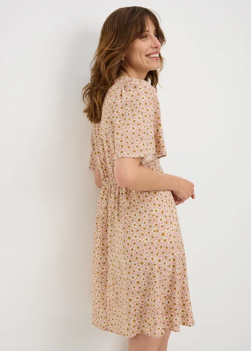 Pink Ditsy Floral Mini Tea Dress - 10 Image 2