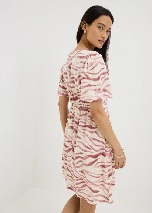 Pink Zebra Print Mini Tea Dress - 10 Image 3