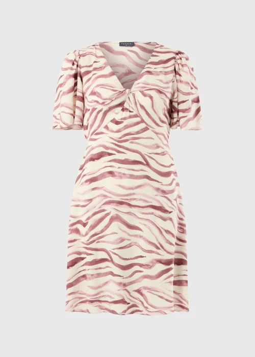 Pink Zebra Print Mini Tea Dress - 10 Image 4