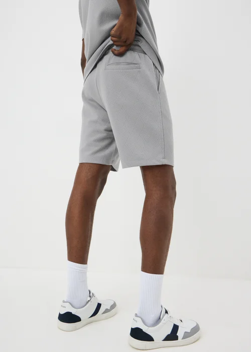 Grey Diamond Texture Co Ord Shorts - S Image 2