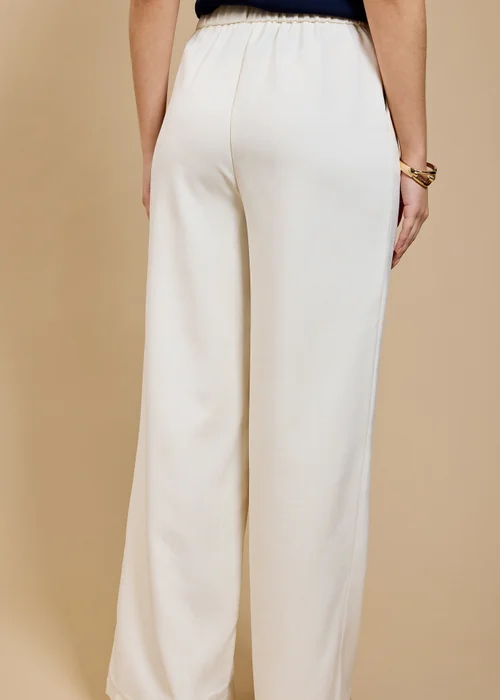Little Mistress Cream Wide Leg Trousers by Vicky Pattison - 22 Image 3