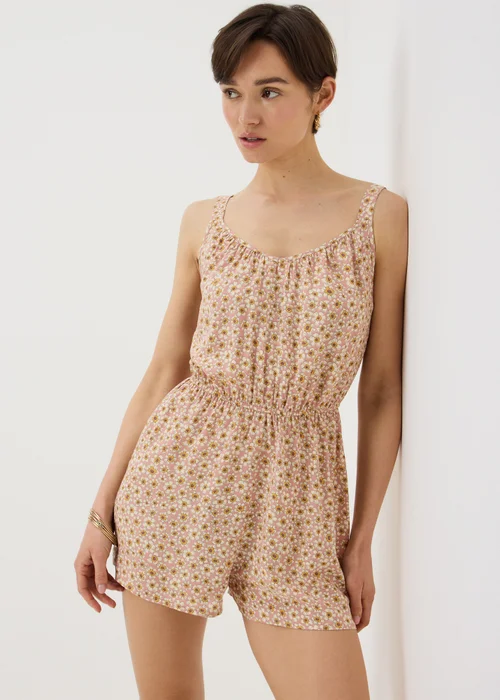 Pink Ditsy Floral Playsuit - 8 Image 2