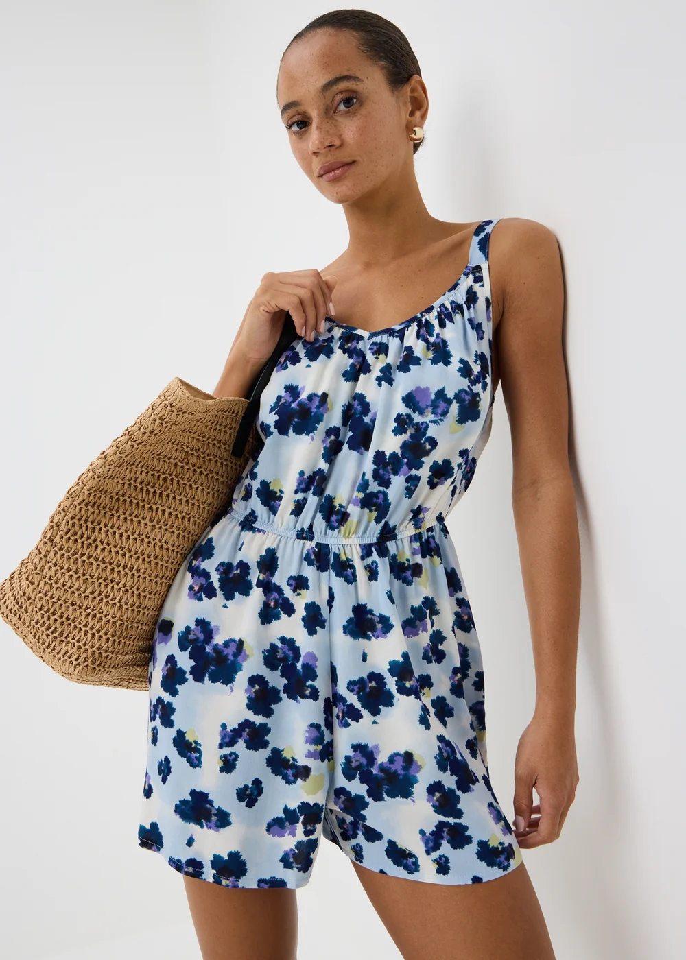 Purple Floral Playsuit - 22 Image 1