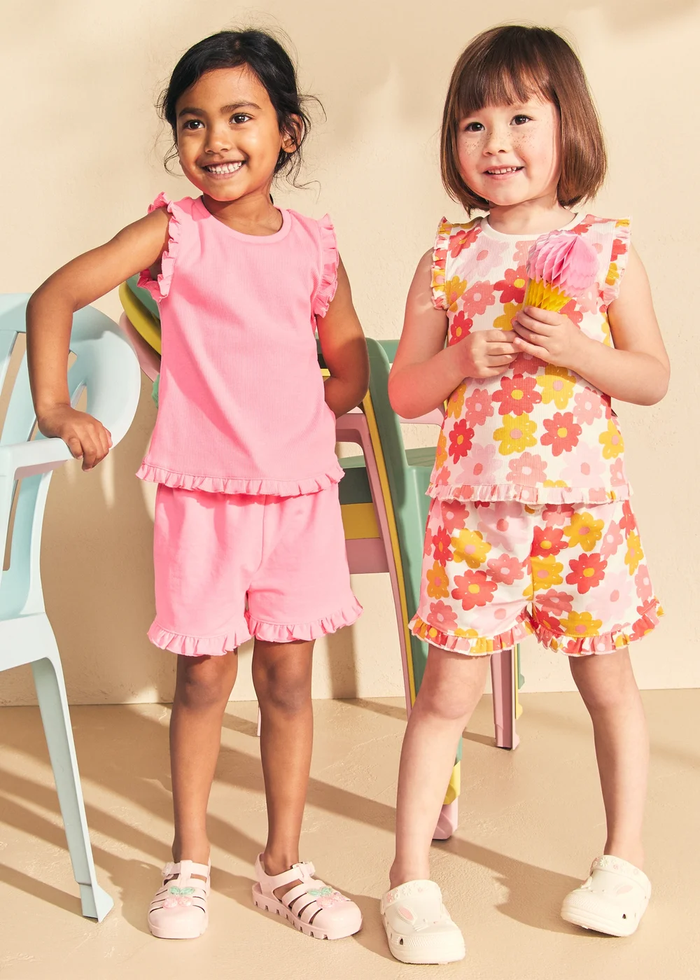 Girls Pink Flower Vest (1-7yrs) - 3-4 Yrs Image 3