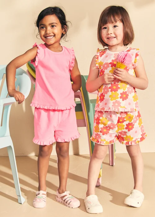 Girls Pink Flower Vest (1-7yrs) - 3-4 Yrs Image 3