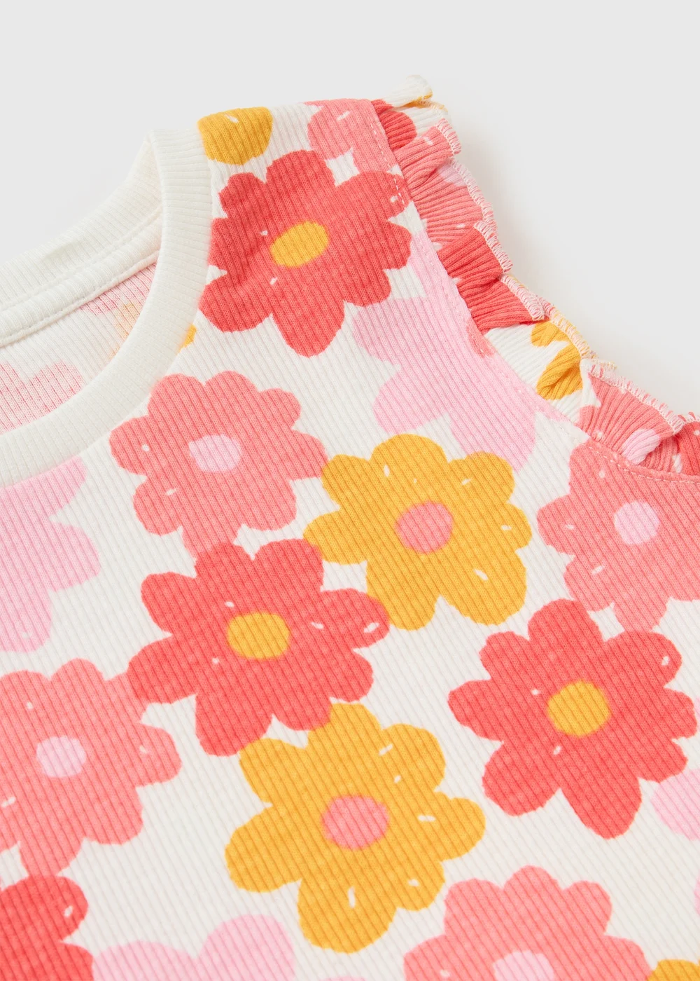 Girls Pink Flower Vest (1-7yrs) - 3-4 Yrs Image 2
