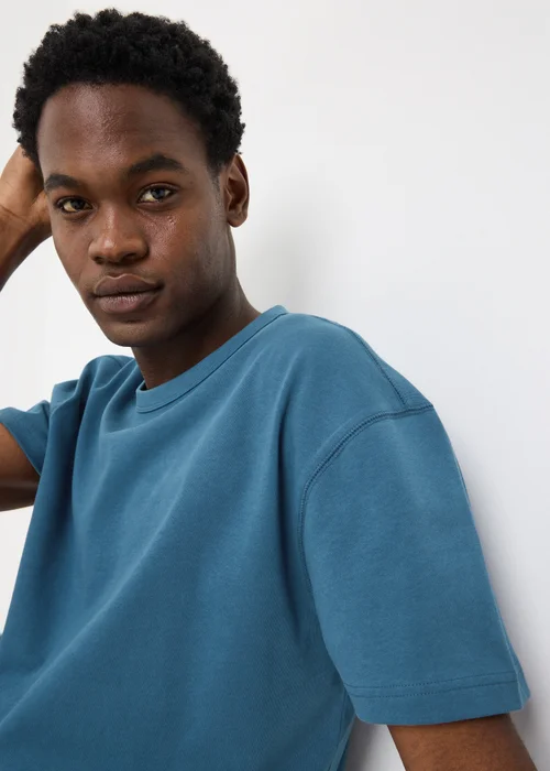 Mid Blue Heavy Weight T-Shirt - S Image 3